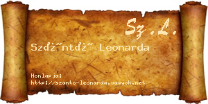 Szántó Leonarda névjegykártya
